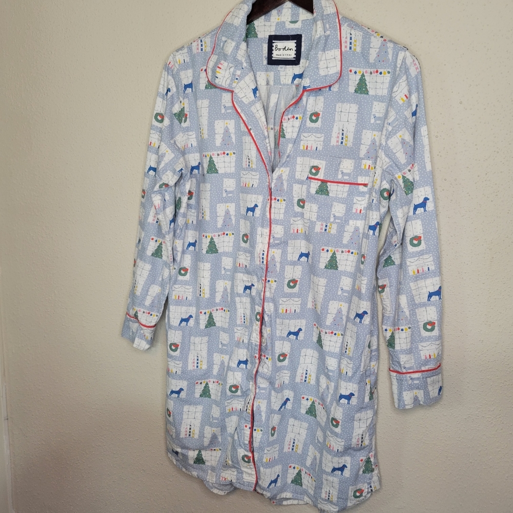 Boden Holiday Window Sleepwear Nightshirt - Picture 7 of 9